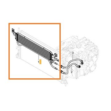 Oliekøler gearolie Volvo C30 C70 (2006-) S40 V50 (2004-) powershift automatgear mps6