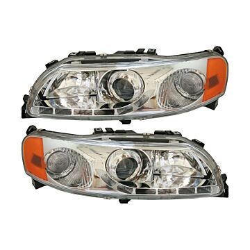 koplamp set  hoek / zij lamp chroom Links en rechts S60 Xc70 V70