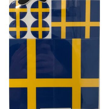 Sticker set Zweedse vlag 