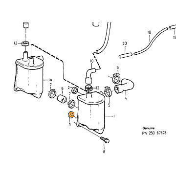 Carterventilatieslang Volvo 850 - V70 - S70