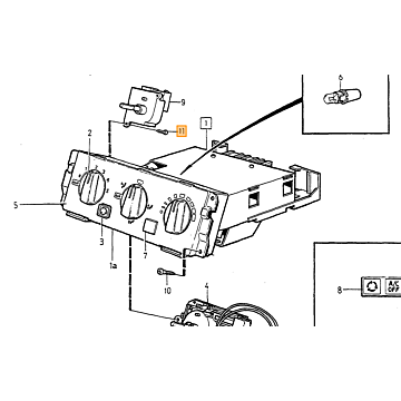 Bedieningspaneel Airco Volvo 740 - 940 1991- RUIL - NML