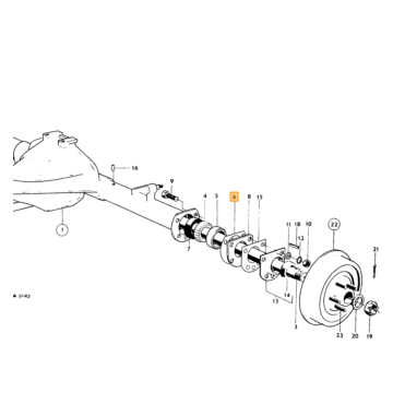 Deksel differentieel PV444 PV544 210 Duett Amazon P1800   SPICER 89671