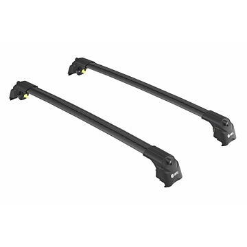 Dakdragers zwart voor aan roofrail/dakrail  Volvo V90  max 75kg dakrail  wing vorm  voor weinig windgeruis
