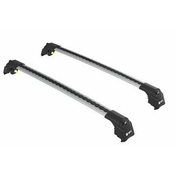 Dakdragers Zilver voor aan roofrail/dakrail  Volvo XC40 max 75kg dakrail  wing vorm  voor weinig windgeruis