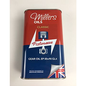 Millers olie EP 80W90 GL4 gear oil (versnellingsbak en stuurhuis olie) liter 0.9ltr M40 140  145  164  Amazon  P1800  P1800 E  P 1800 ES  P 210  Pv 444  PV 445 DUETT  Pv544