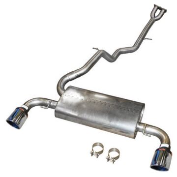 Uitlaat sport Volvo S60/V60 T6 AWD vanaf Katalysator met 1 Demper RVS Ferrita (31392520. 31392521. 31392640. 31392641) 2� inch. Tailpipe 1xZZ102X/side. 4 inch round polish