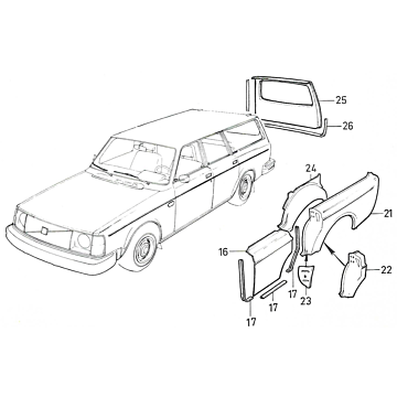 volvo 245 body parts