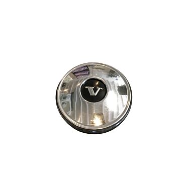 Wieldop chroom/zwart, Wheel cover chrome/black, Hub cap, Original Volvo, Volvo PV+Amazon+P1800+140 1964+, 670437, Gebruikt, Used