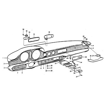 Volvo P1800 S dashboard LHD