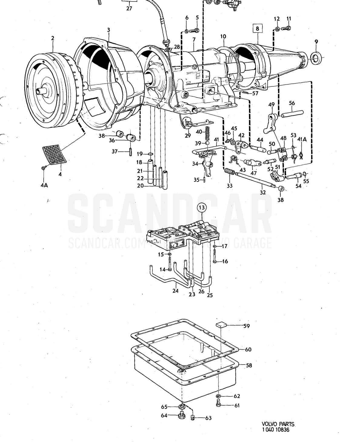Illustration Sats Kit - eksplosionstegning, Andre dele, Volvo 140-serien op til 1972