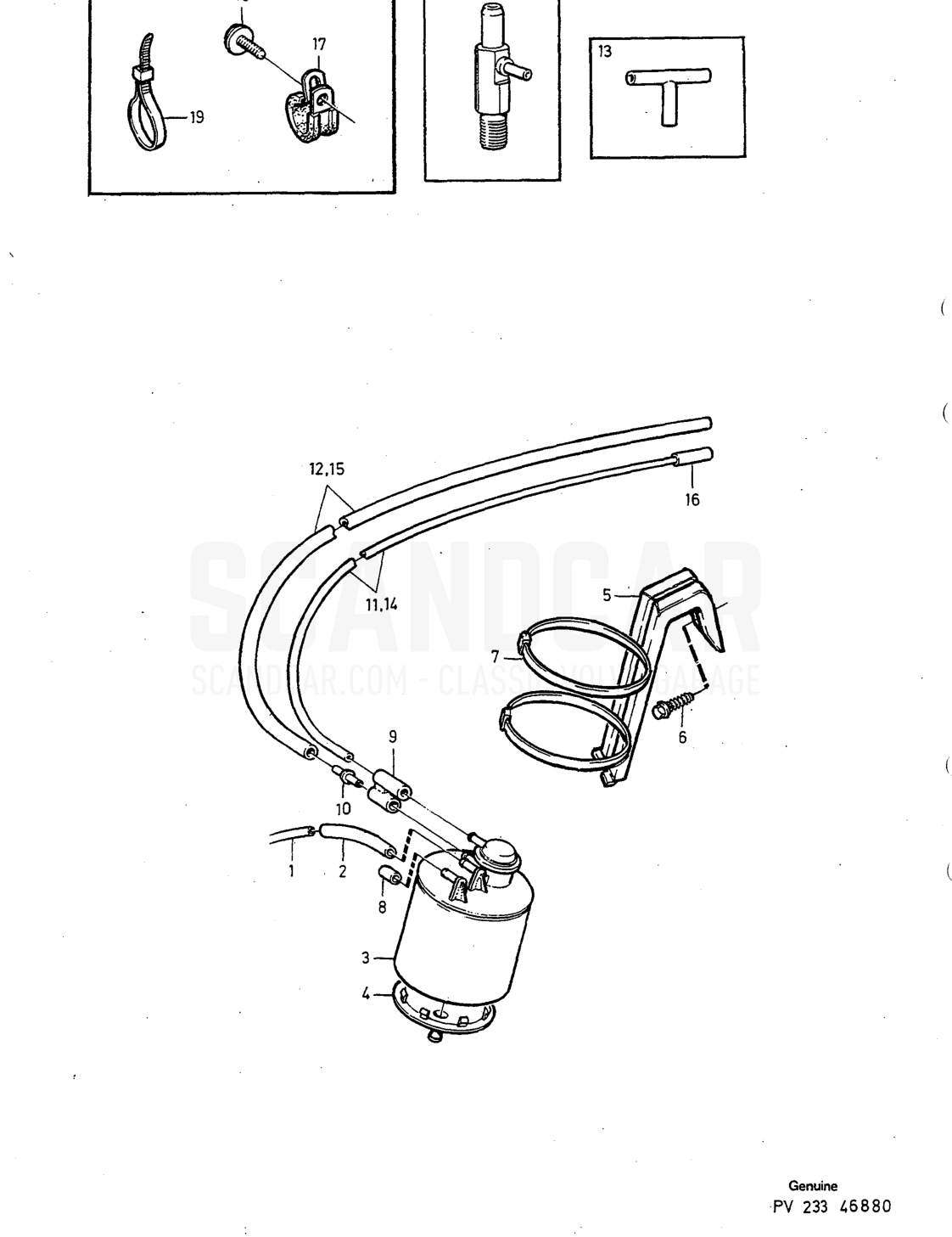 Motor, side 192 - eksplosionstegning, Volvo 240-serien fra 1988