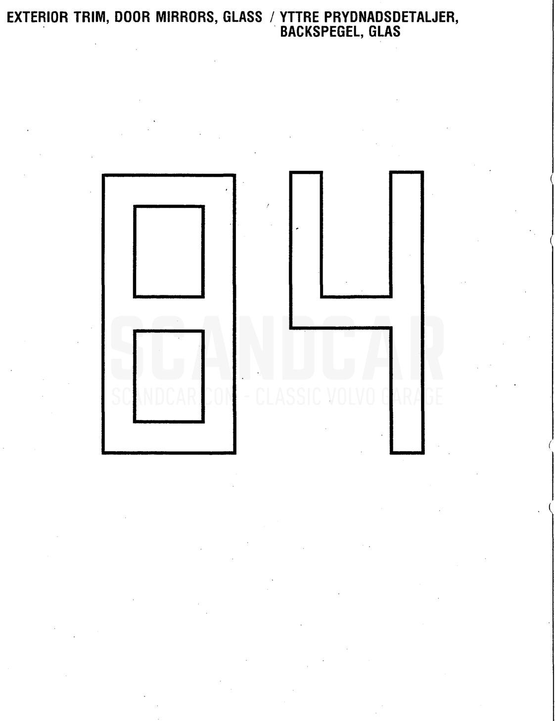 Karrosseri og interiør, side 848 - eksplosionstegning, Volvo 240-serien fra 1988