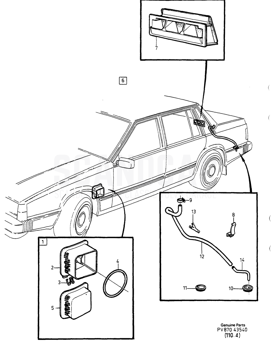 HEIZUNGSBEDIENUNG MIT AUTOM. KLIMASTEUERUNG COMBU - eksplosionstegning, Karrosseri og interiør, Volvo 740-760-serien op til 1984