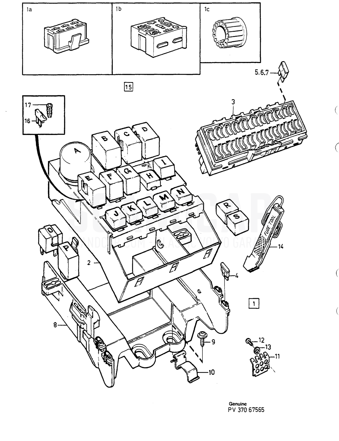 KABEL, KABELSCHUHE, HOLSEN - eksplosionstegning, Elsystem, Volvo 740-760-serien op til 1984