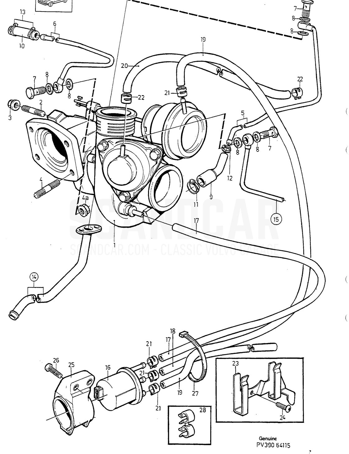 Motor, side 246 - eksplosionstegning, Volvo 850-serien